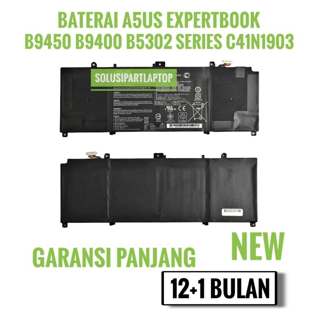 ORIGINAL Baterai Asus C41N1903 ExpertBook B9450 B9450FA