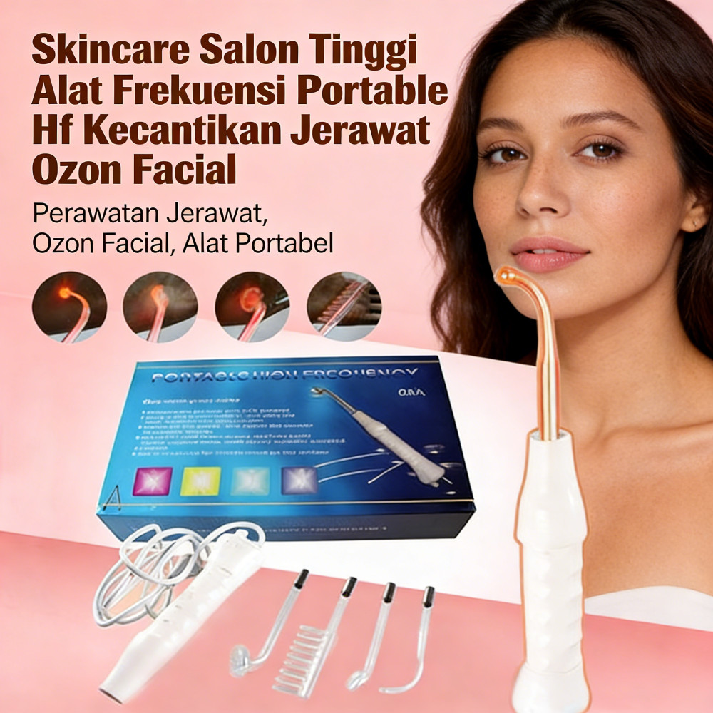 Frekuensi Tinggi Kecantikan Alat Jerawat Skincare Ozon High Frequency Portable Salon