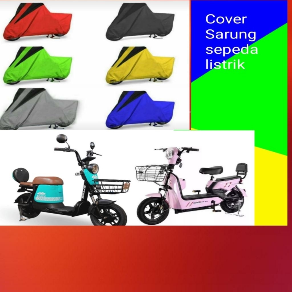 NEW Sarung Cover Sepeda listrik motor listrik Roda dua waterproof TERLARIS