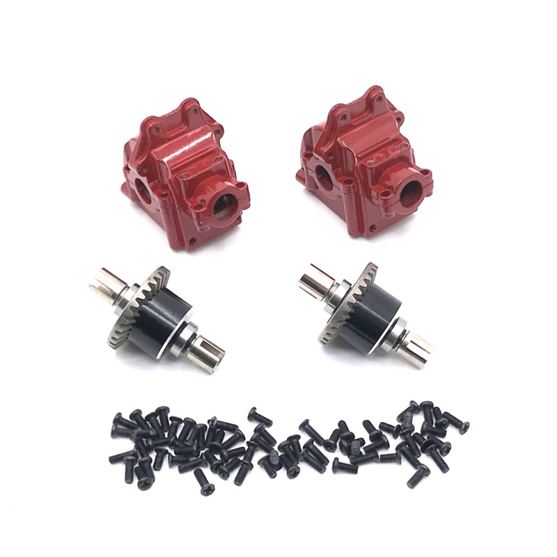 Upgraded Metal Front & Rear Gearbox fferential For WLtoys 144010 144001 144002 124016 127017 124018 