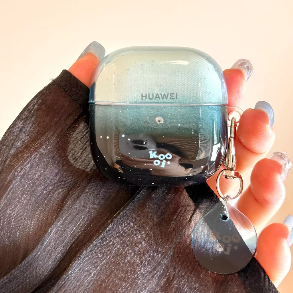 Casing earphone Huawei freeclip2 motif riak air biru, casing pelindung klip telinga HUAWEI 7i, casin
