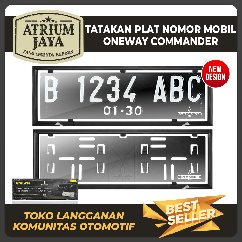 Dudukan Plat Nomor Mobil Akrilik Premium Oneway Commander Frame Plat Nomor Mobil Universal Car