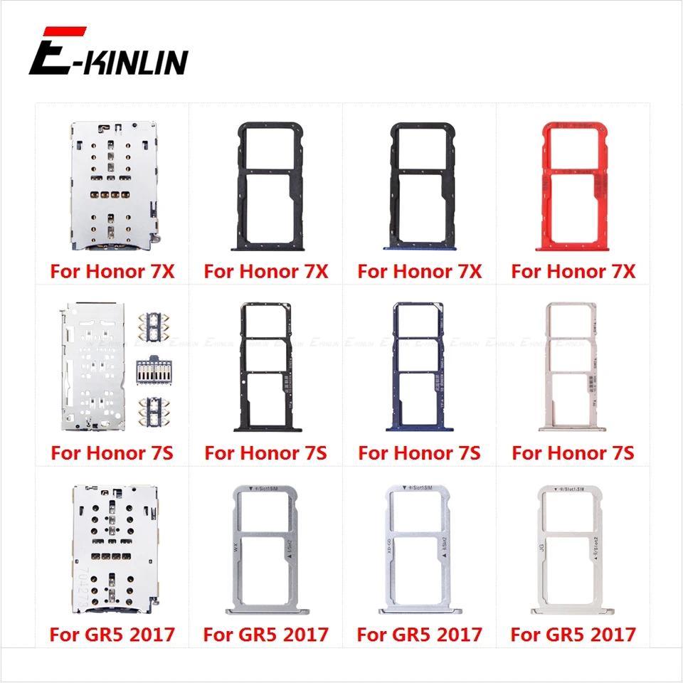 Sim Card Tray Socket Connector Adapter For HuaWei Honor 7X 7S GR5 2017 BND-L21 L22 L24 Holder Slot M
