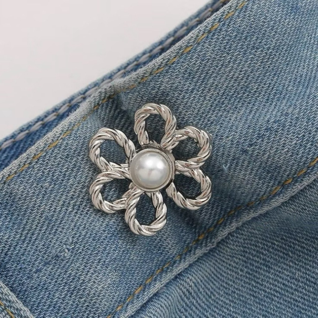 Kancing Celana Bunga Mutiara Kancing Peniti Celana Kebesaran Jarum Kancing Jeans Kedodoran Peniti Je