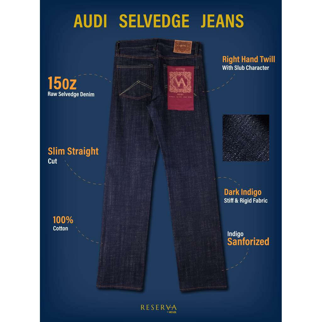 AYE & CO - Audi 15oz Selvedge Jeans - Slim Straight