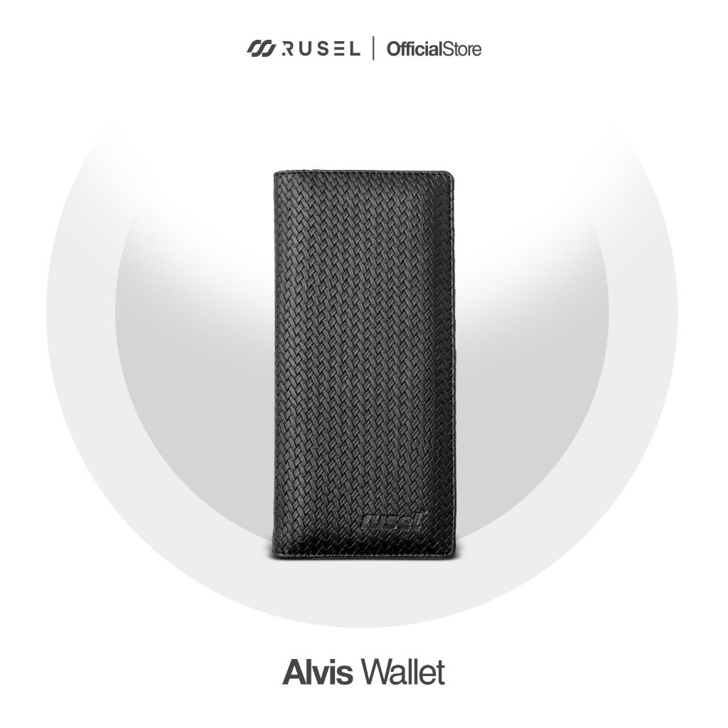 RUSEL CO - Wallet Alvis Dompet Panjang Pria Dompet Kulit Pria Wanita Dompet Bahan Kulit PU Leather P