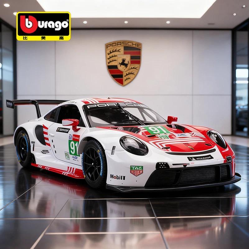 Bburago 1:24 Porsche 911 RSR Alloy Car Diecasts & Toy Vehicles Car Model Miniature Scale Model Car F