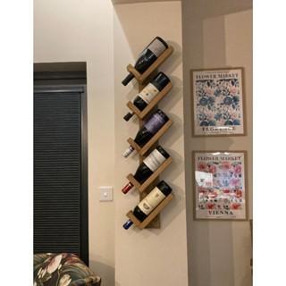 Rak Botol Wine Tempel Dinding Hiasan Dinding Resto Cafe Bar - Natural, 3 Botol
