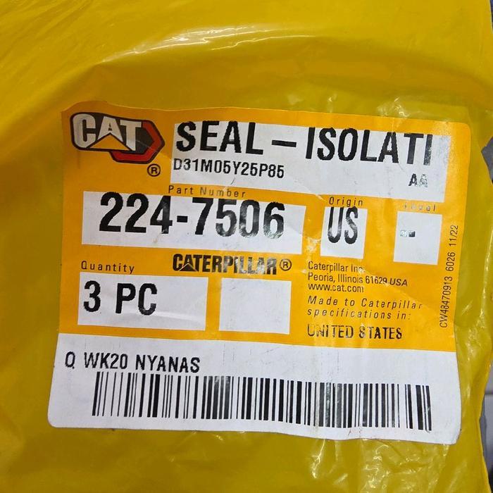 224-7506 SEAL ISOLATION CATERPILLAR GENUINE PART