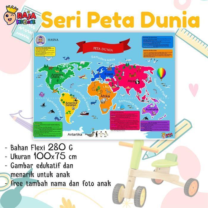 Raja Kidzone Mainan Peta Indonesia Edukasi Anak | Peta Edukasi - Peta Dunia