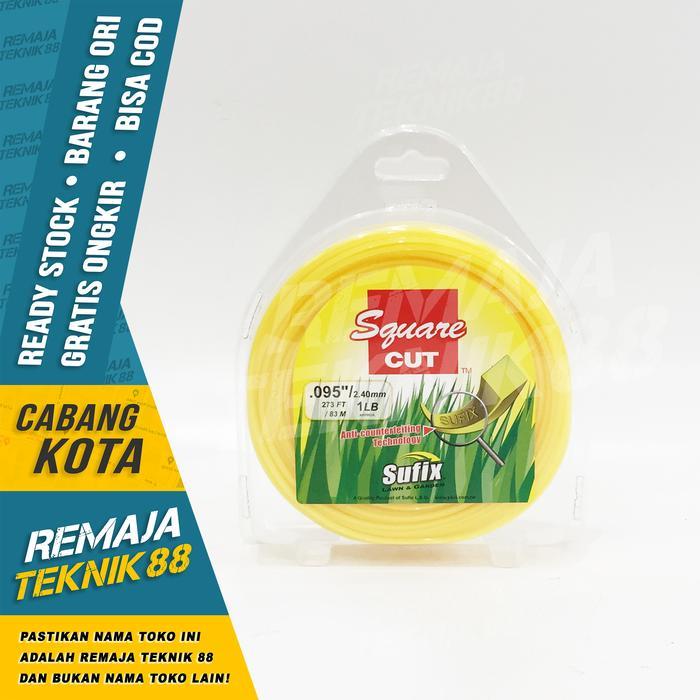 PROMO  TALI SENAR POTONG RUMPUT / SUFIX 1 LB / 1LB / PANJANG 40 - 83 METER - Kuning