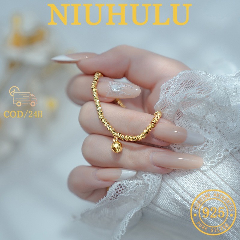 Gelang Emas Wanita Cantik Dengan Manik-Manik Emas Kecil