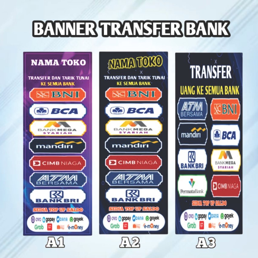 X BANNER/BANNER USAHA TRANSFER UANG