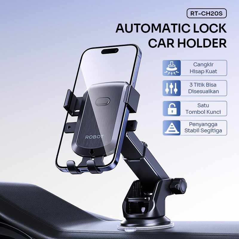 HOLDER CAR ROBOT RT-CH20S | ROBOT RT-CH20S Holder HP Mobil Dashboard & Kaca Mobil