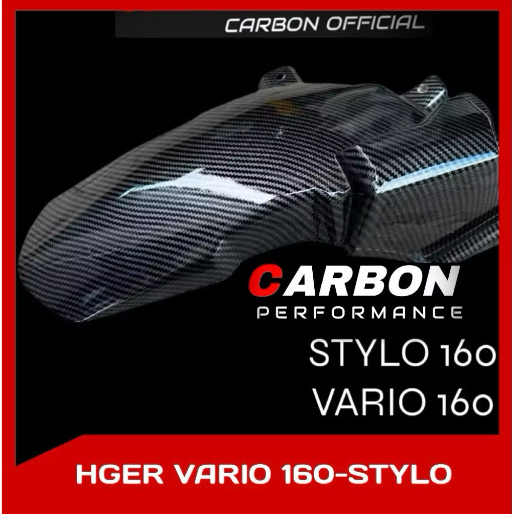 HIRO HUGGER VARIO 160 CARBON DTYLO AIRBLADE SPAKBOR KOLONG STYLO 160 VARIO 160 hugger stylo 160 carb