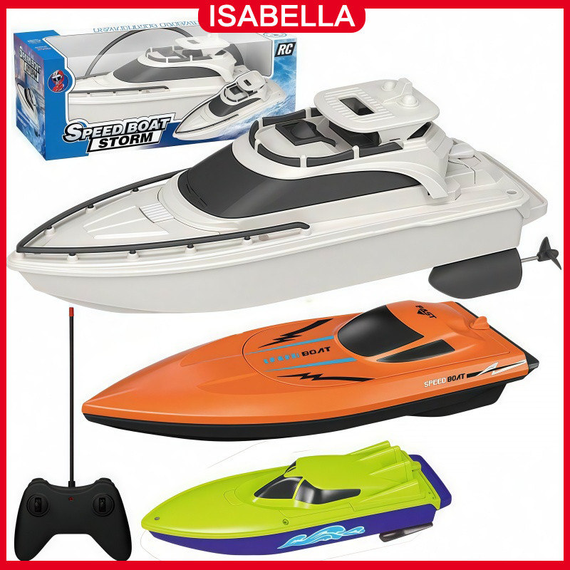 ISABELLA Kapal balap remot kontrol Mainan Anak RC Kapal Speed Boat Radio Remote Control Perahu Remot