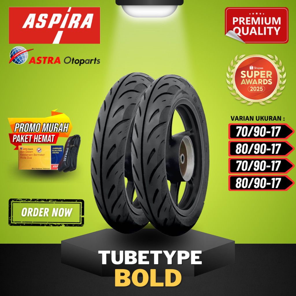 (ujung teknik) [READY COD] BAN ASPIRA TUBETYPE (NON TUBELESS) ASPIRA BOLD RING 14 17 / BAN LUAR ASPI