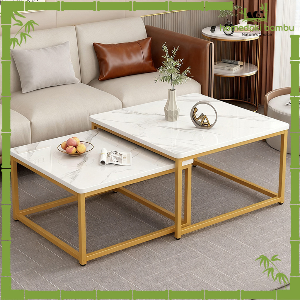 Homedoki Meja Ruang Tamu Minimalis/Meja Kopi/Meja Minimalis/Meja Tamu Minimalis Modern/Meja Kecil