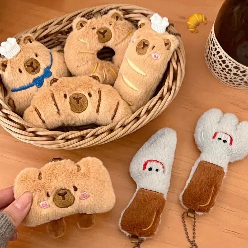 LAVIA Gantungan Roti Lucu Boneka Croissant Aksesoris Gantungan Tas Boneka Imut untuk Tas Gantungan