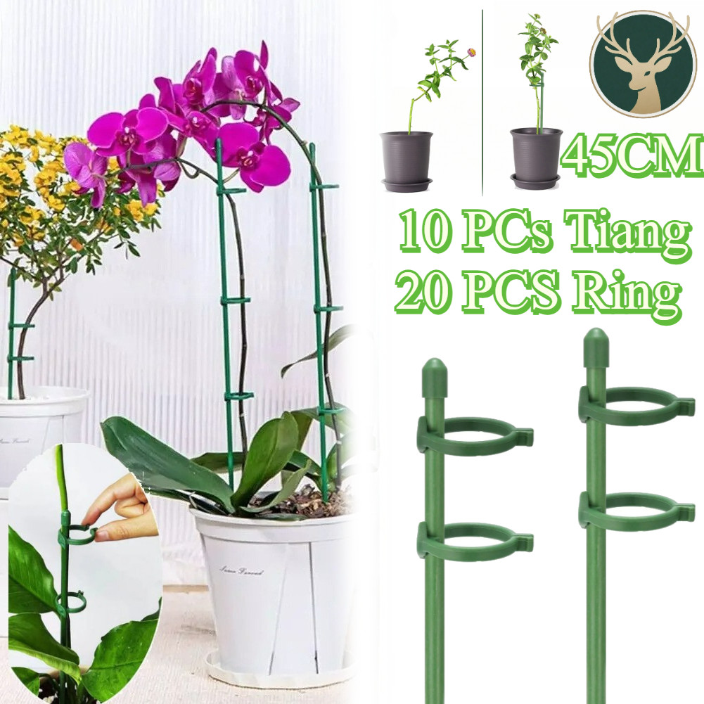10Buah 45CM Tiang Penopang / Penyangga Tanaman Bonsai / Bunga Anggrek / Penyangga Tanaman Model Kupu