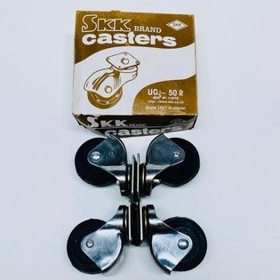 4 BIJI/1 SET - Roda Karet SKK UG - Roda SKK-UG50R Gepeng Skrup - Roda Kursi 50mm 2in - Roda Casters 