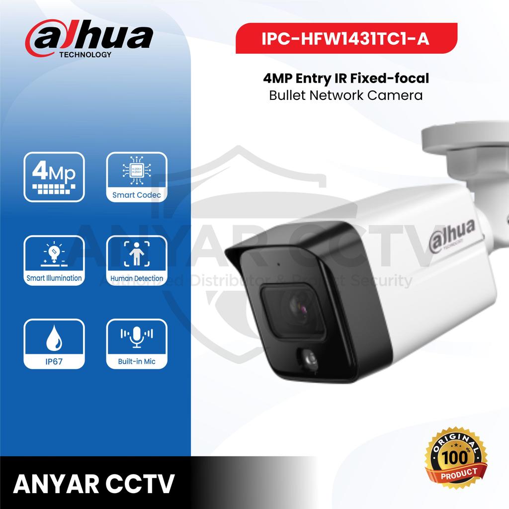 DAHUA IPC-HFW1431TC1-A 4MP Audio Bullet Network Camera