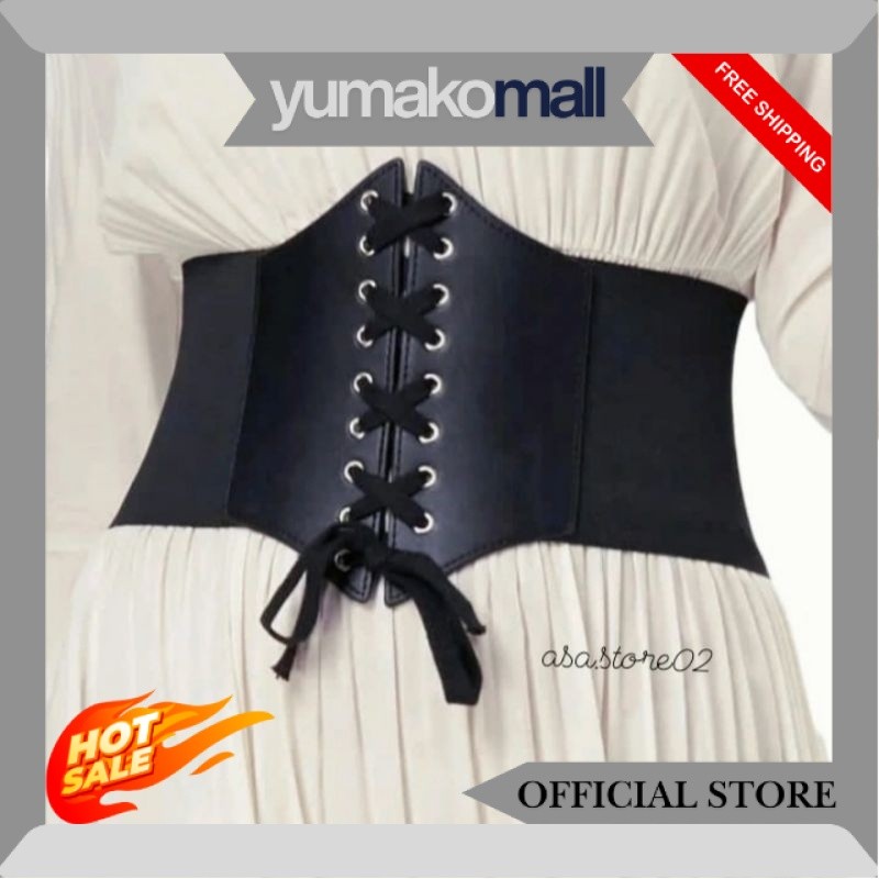 Ikat Pinggang Wanita Obi Besar/Obi BIG Import Obi Hitam Korset Wanita JM