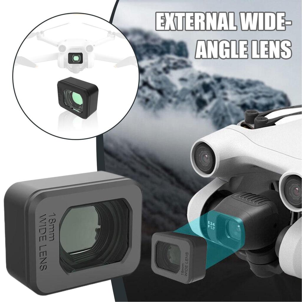 Externo grande-ângulo lente filtro tiro gama aumentar 25% para dji mini 3 pro câmera lente zangão ac