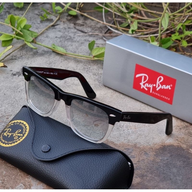 Kacamata Hitam Rayban Wayfarer Two Tone Lensa Kaca