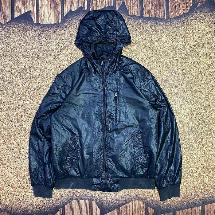 jaket outdoor hitam pria GIORDANO jaket gunung windbreaker casual pria murah bagus size L