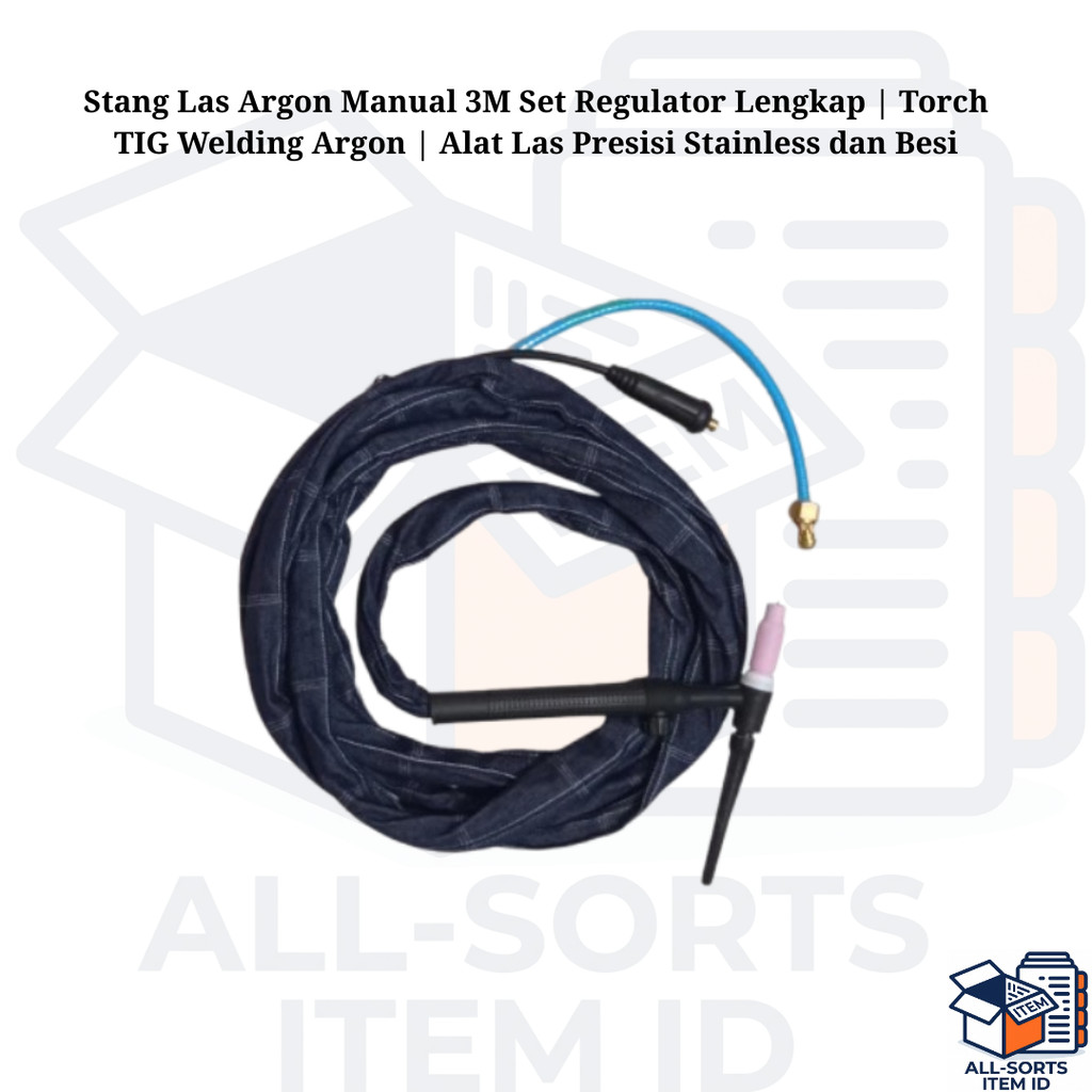 Stang Las Argon Manual 3M Set Regulator Lengkap | Torch TIG Welding Argon | Alat Las Presisi Stainle