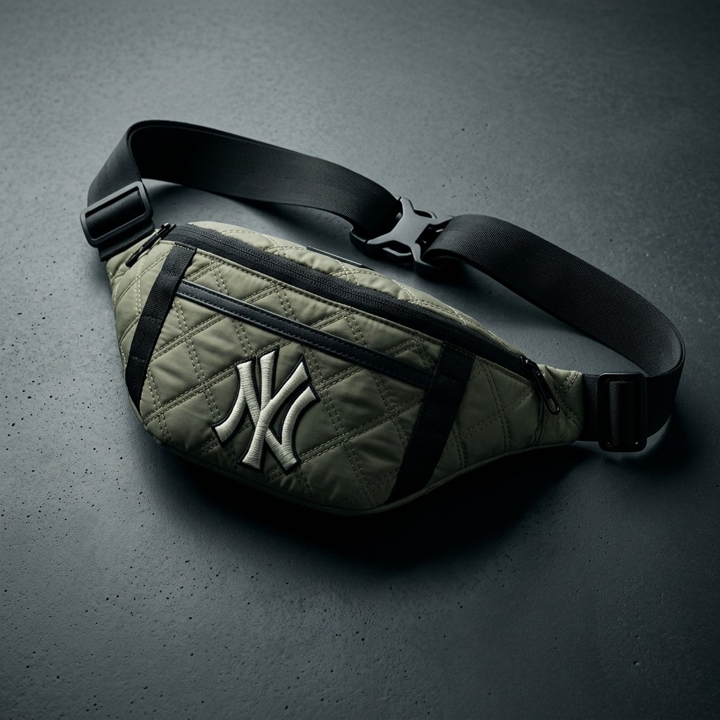 #481 NWR NY Waist Bag Tas Selempang Logo Bordir NY New York Hitam Pria Wanita Unisex Premium Import 