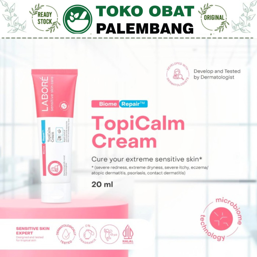 LABORE TOPICALM CREAM SENSITIVE SKIN CARE BIOME REPAIR ECZEMA REDNESS MOISTURIZER MOISTURISER KULIT 