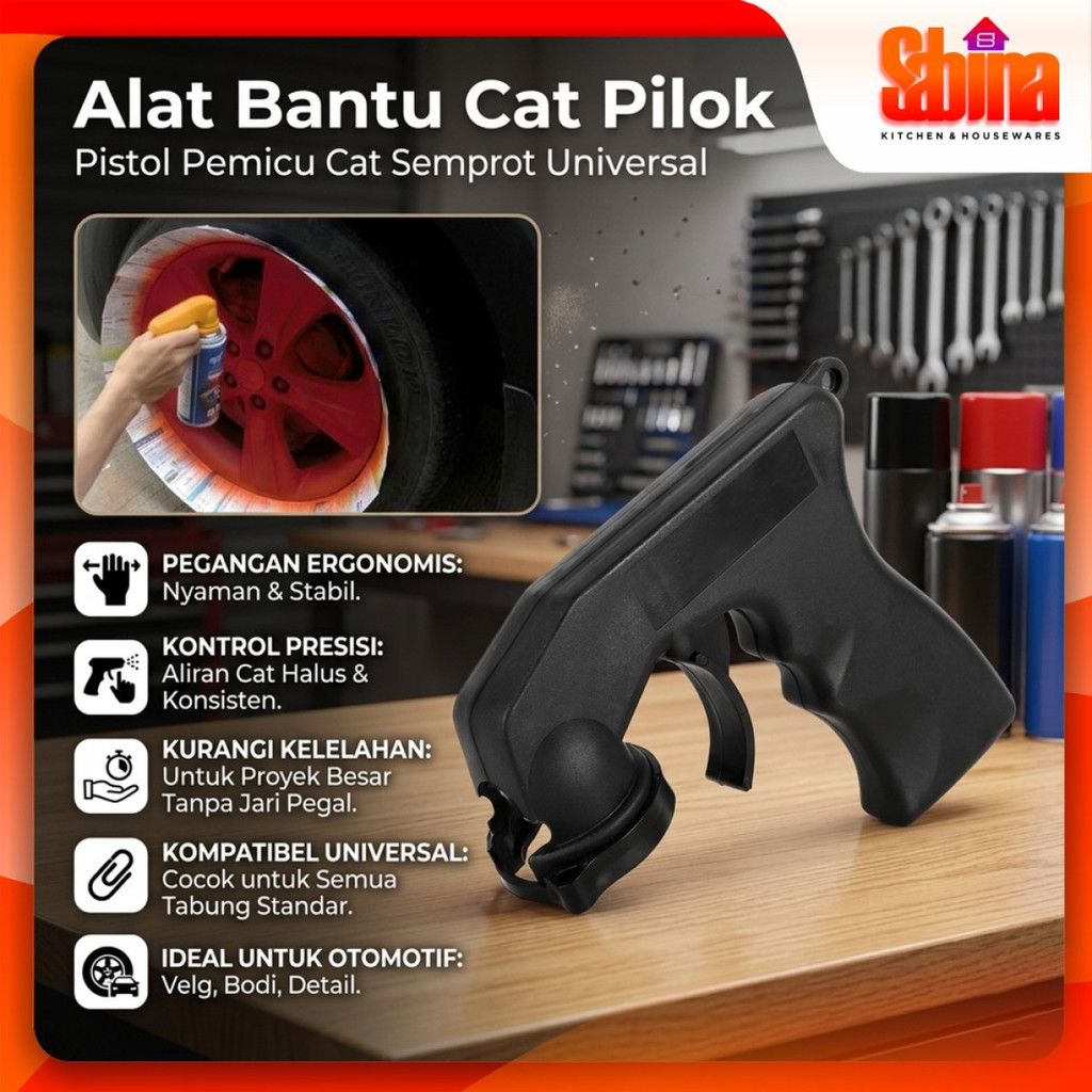 Adapter Cat Semprot Kaleng Spray Gun Alat Bantu Cat Semprot
