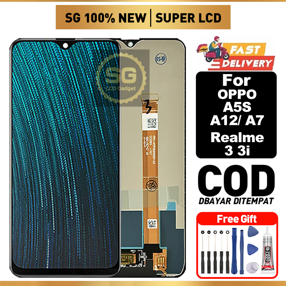SG LCD for OPPO A5S A12 A7 Realme 3 3i Fullset hp layar Touchscreen murah For Glass Touch Screen Dig