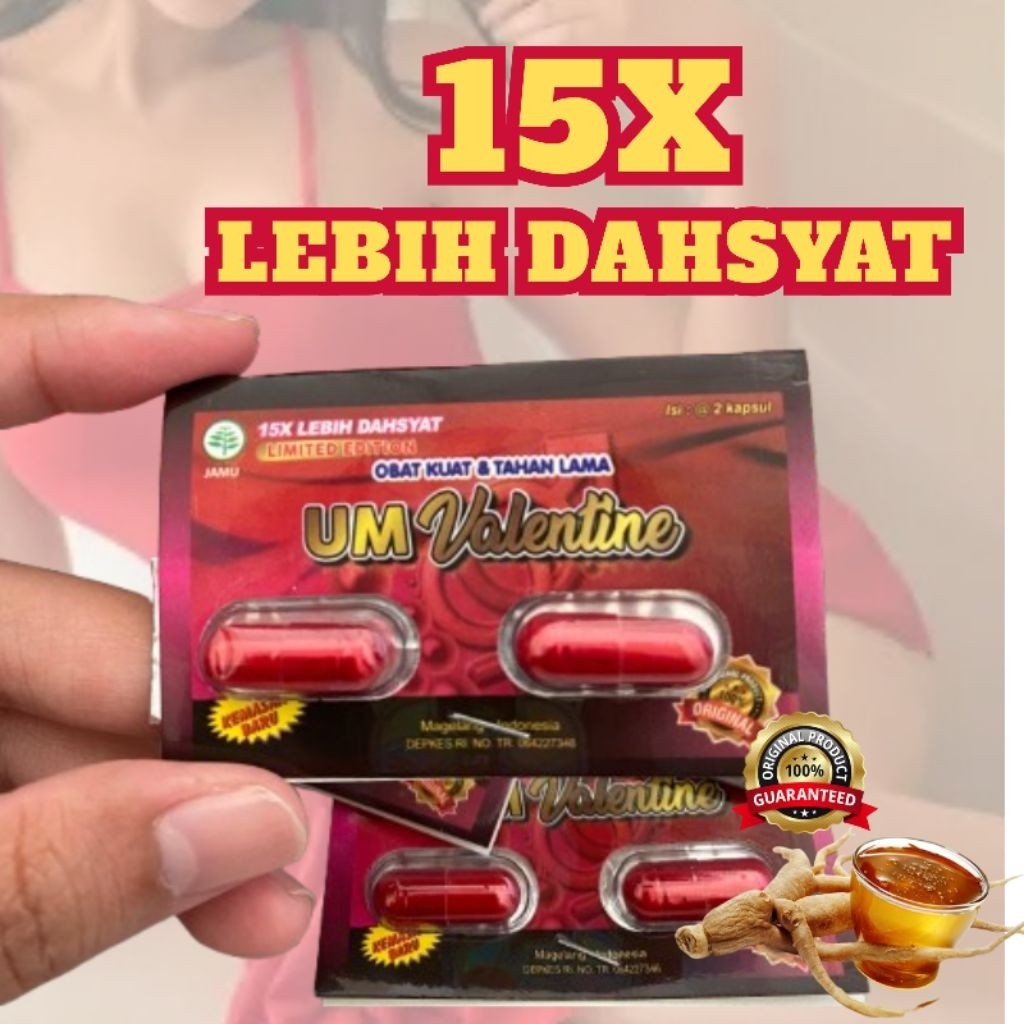 Um Valentine Limited Edition Kapsul Obat Kuat Kemasan Sachet