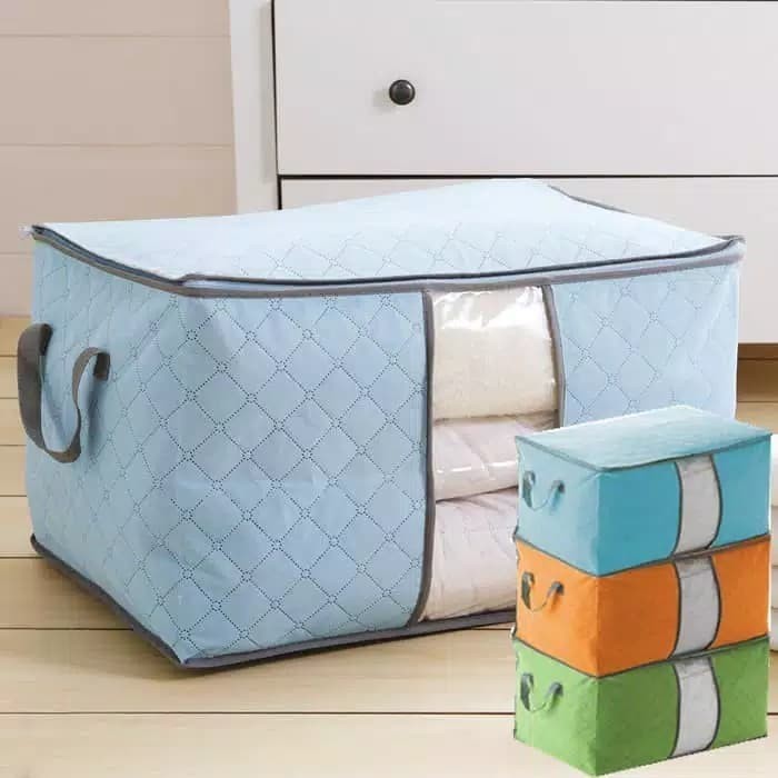 TEMPAT PENYIMPANAN SELIMUT/HANDUK/BAJU - STORAGE BOX ORGANIZER - STORAGE BAG LIPAT - BOX ORGANIZER P