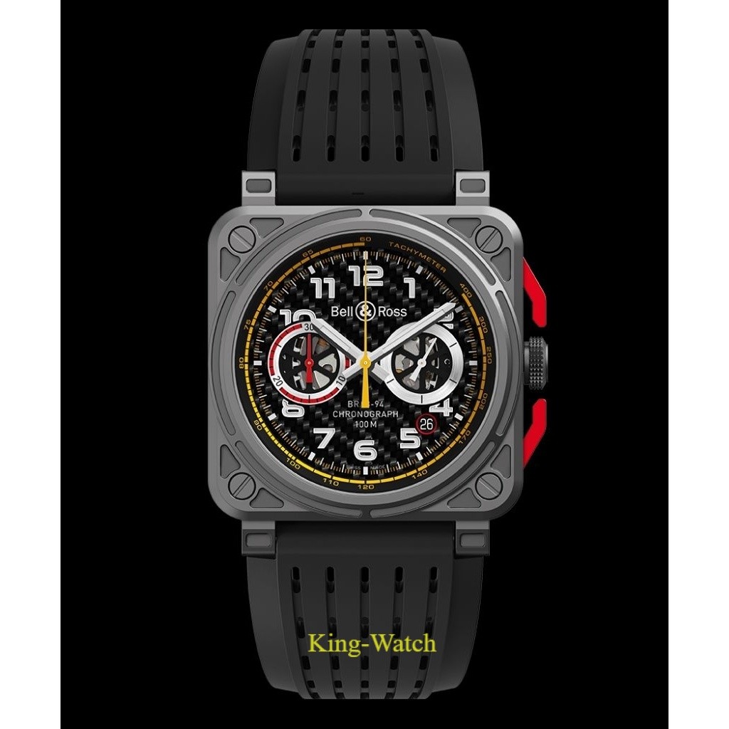 Jam Tangan Automatic Swiss Chronograph Bell & Ross BR 03-94 RS18 Titanium / RS19 Stainless steel Rub