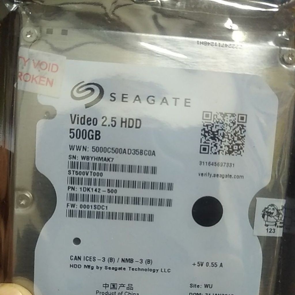 Hardisk seagte 500gb internal for laptop 2.5 inc (BEKAS SENTINEL 100) PREMIUM SHP best