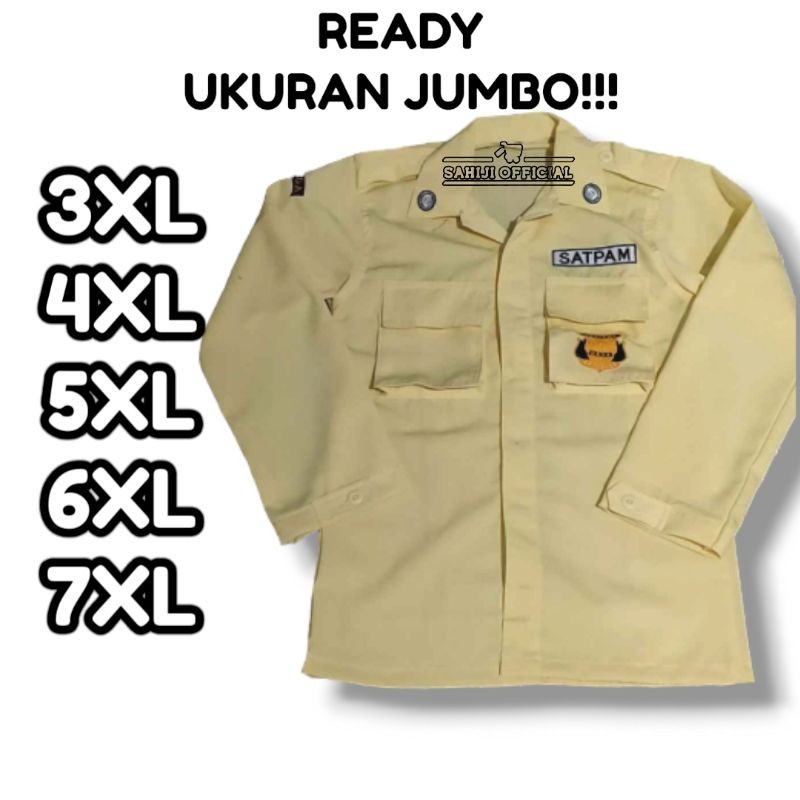 Seragam PDL JUMBO Krem Security Terbaru sekurity skuriti sekurity Satpam Jumbo Terkini