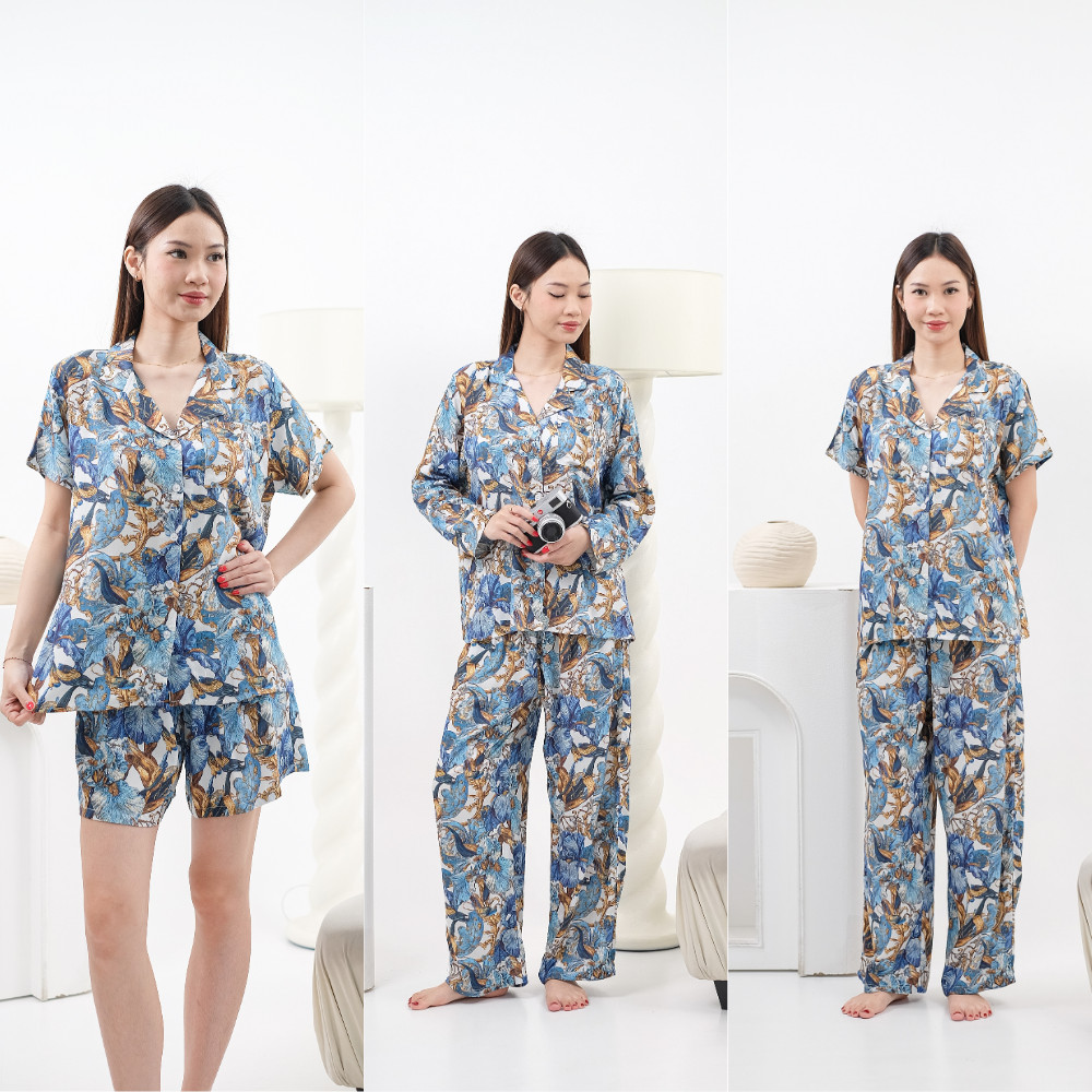 RUFEN / Piyama Kemeja Wanita Bahan Rayon Baju Tidur Wanita Kerah Kemeja - Twinkle