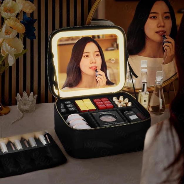 Tas Makeup Dengan Kaca Lampu / LED Makeupartist Bag MUA S / L
