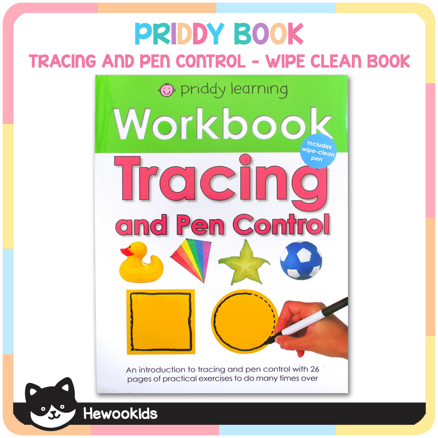 Priddy Books Workbook Tracing and Pen Control Wipe Clean Activities Book With Pen