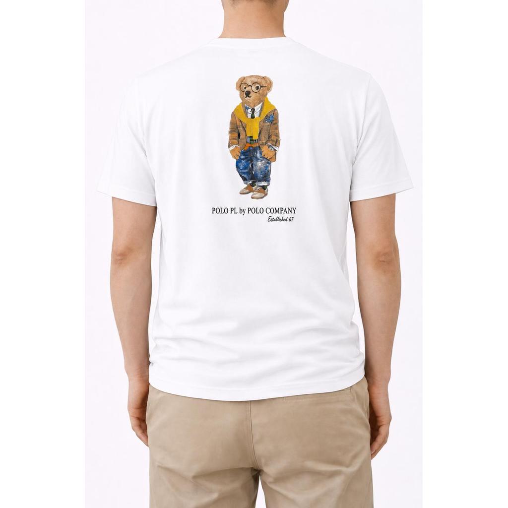 POLO - 7739.25 Mens T-shirt Bear - White