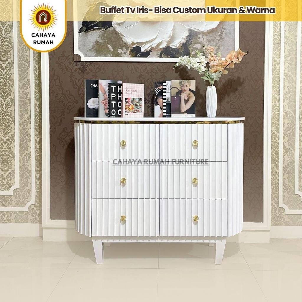 Cahaya Rumah - Buffet Aesthetic Estetik Iris/ Buffet tv / Meja Tv/ Meja Kecil/ Meja Tamu | Bisa Cust
