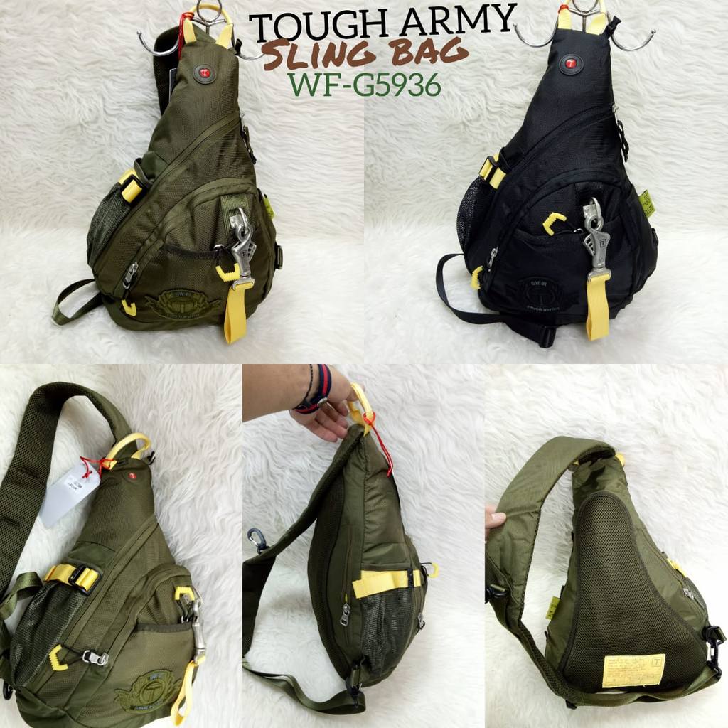 Promo TAS SELEMPANG TACTICAL TOUGH  WARRIOR ARMY 5936 MULTIFUNGSI BANYAK SAKU - IMPORT (BISA BAYAR D