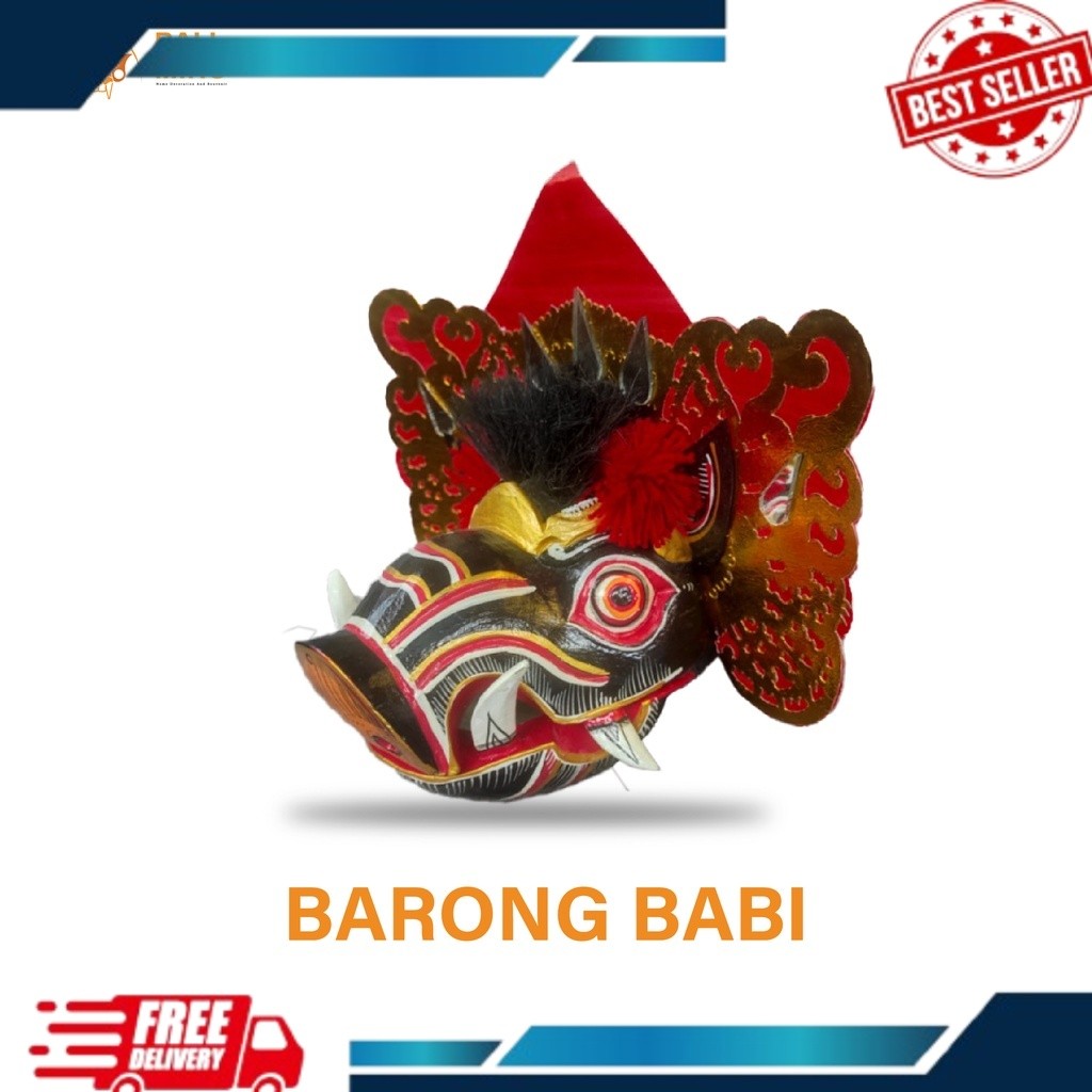 Barong Babi - Barong Kayu - Topeng Barong-Tapel Barong-Barong Bangkung-Pajangan Barong Bangkung-Tope