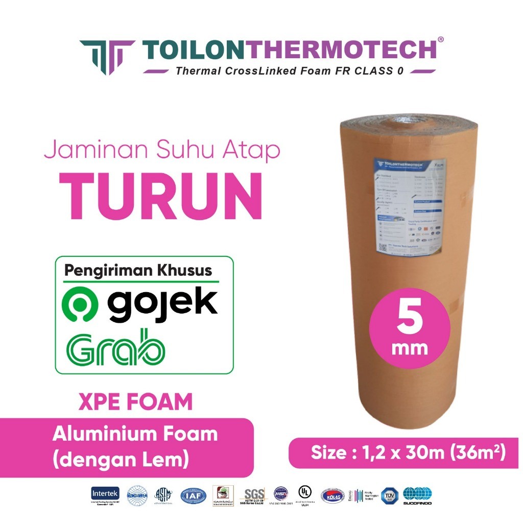 Peredam Panas Atap 5mm Aluminium Foil | Insulasi Tebal Glue Series (OJOL)