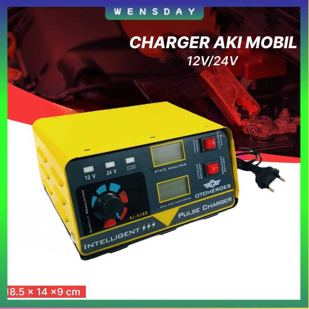 OTOHEROES Charger Aki Mobil Intelligent Battery Charger 12V/24V - AJ-618D