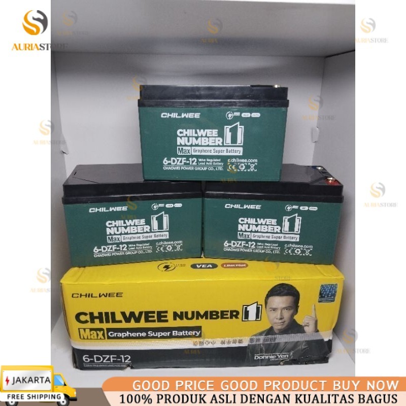 AKI SEPEDA LISTRIK/BATERAI SEPEDA LISTRIK CHILWEE 12V/12Ah 12V/20AH